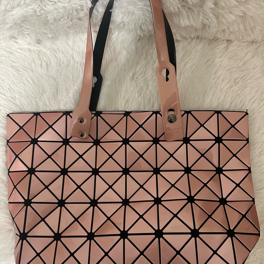 Issey Miyake BAOBAO Rose Pink Goldish Prism Tote Handbag Bag